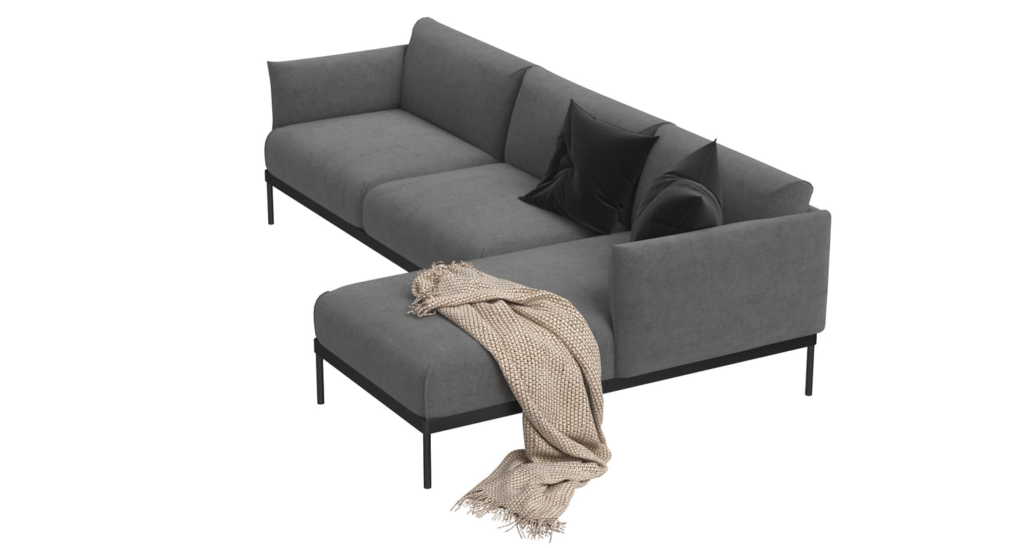 IKEA Applaryd Sofa with Chaise Longue 3D Model