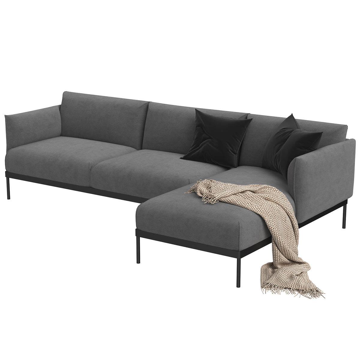 IKEA Applaryd Sofa with Chaise Longue 3D Model