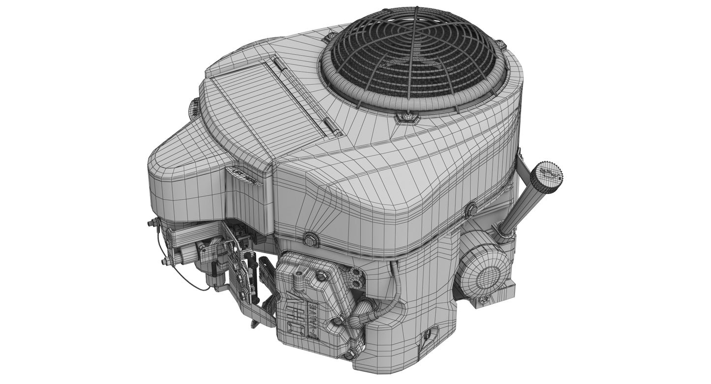 Kawasaki FR730V Four-Stroke Engine 3D Model