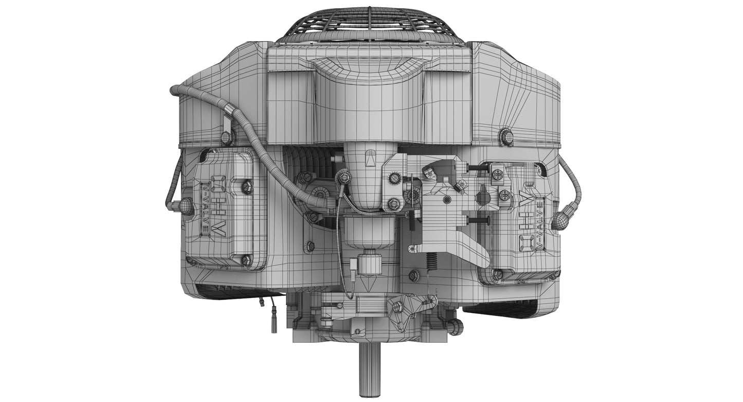 Kawasaki FR730V Four-Stroke Engine 3D Model