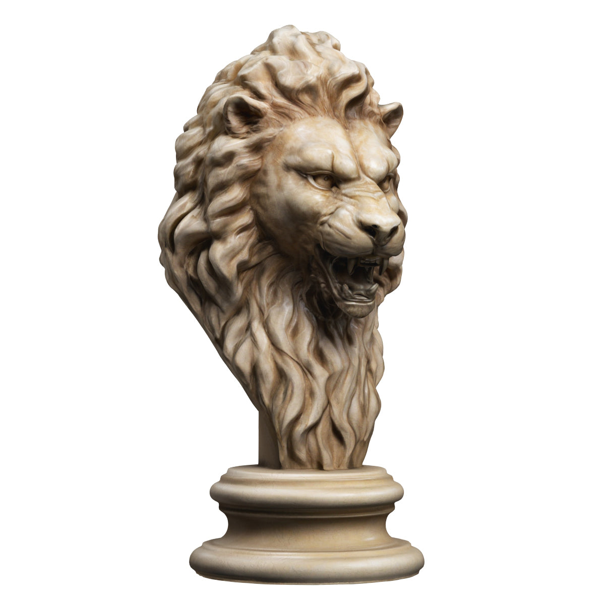 Lion Head Sculpture Animal Statue 3D Model