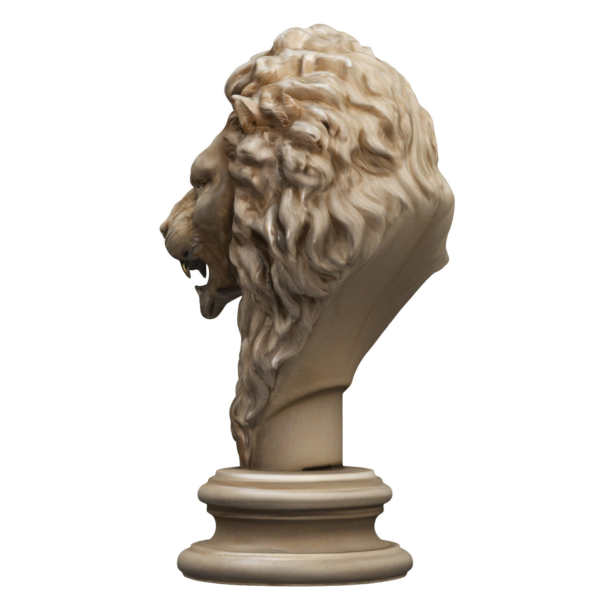 Lion Head Sculpture Animal Statue 3D Model