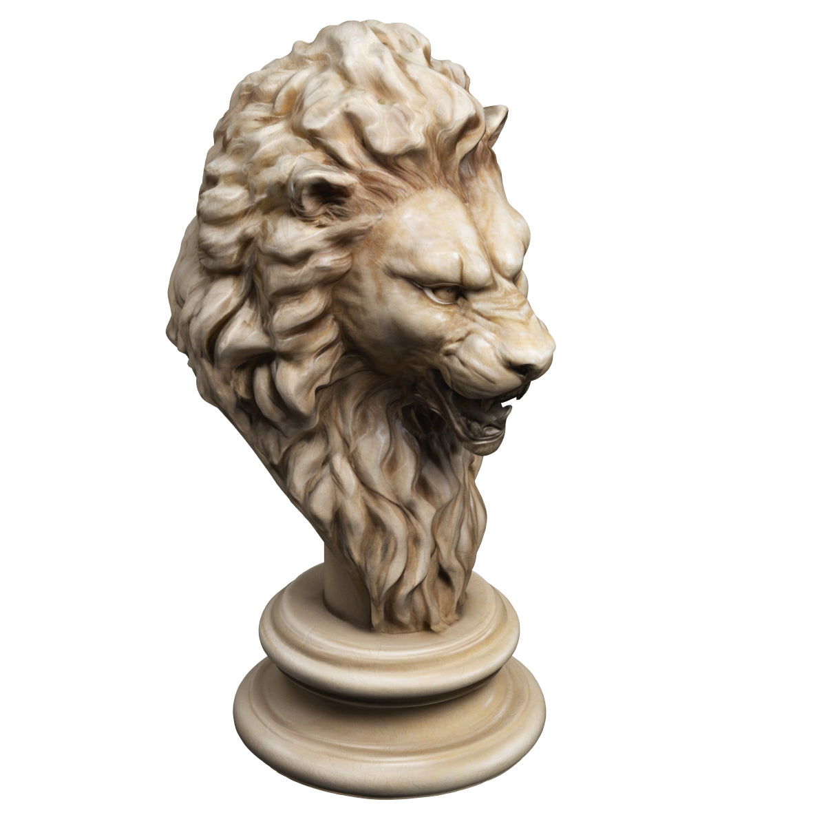 Lion Head Sculpture Animal Statue 3D Model