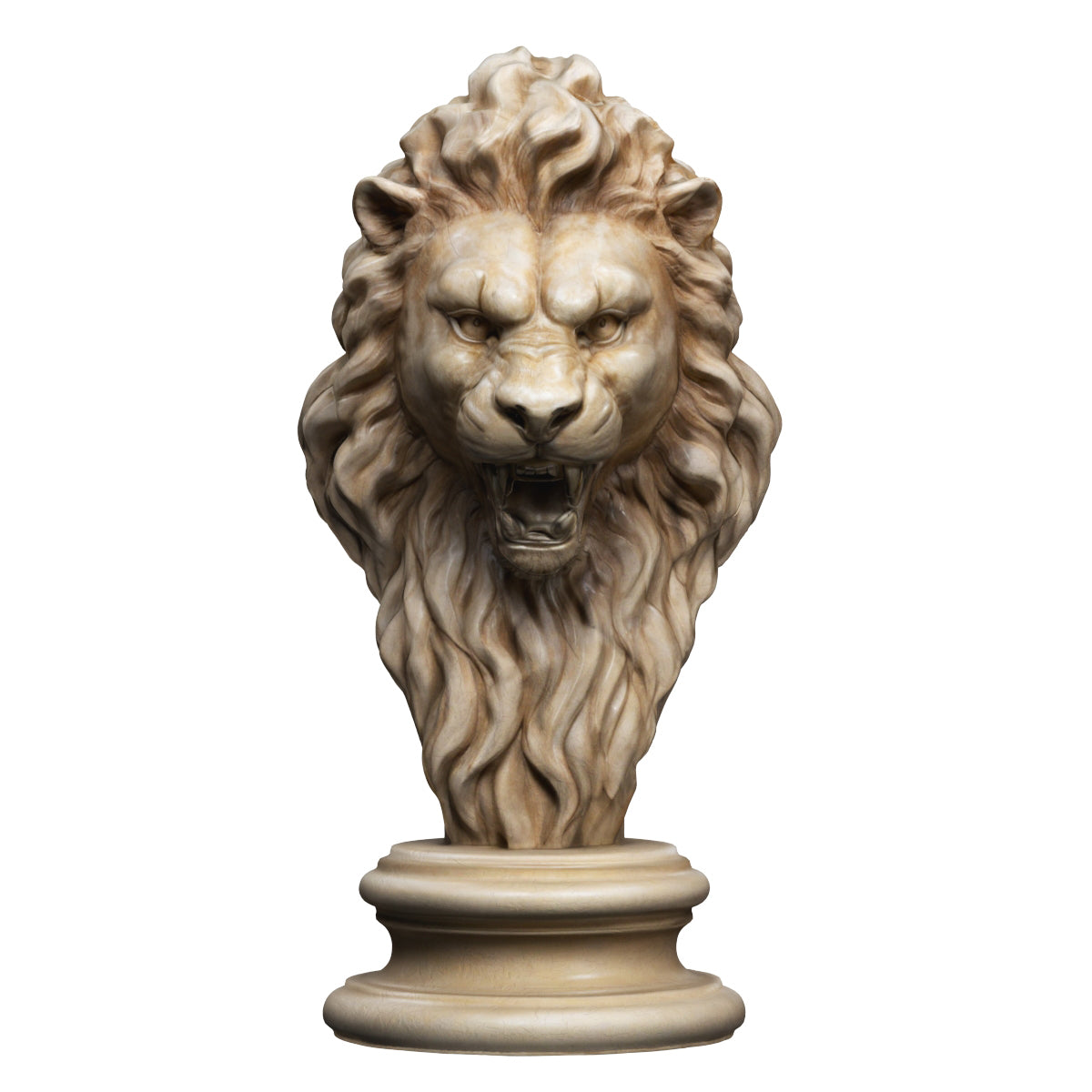 Lion Head Sculpture Animal Statue 3D Model