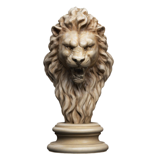 Lion Head Sculpture Animal Statue 3D Model