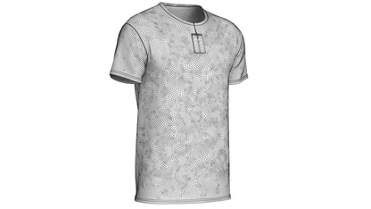 Crew Neck T-Shirt Worn For Men with Tag 3D Model