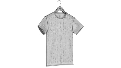 Crew Neck T-Shirt Hanging on Hanger For Men 3D Model