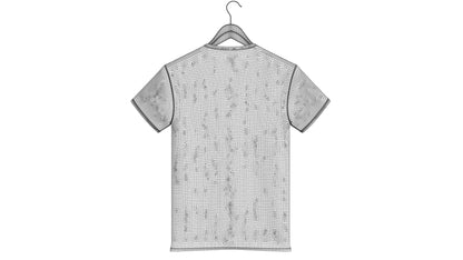 Crew Neck T-Shirt Hanging on Hanger For Men with Tag 3D Model