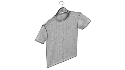 Crew Neck T-Shirt Hanging on Hanger For Men 3D Model