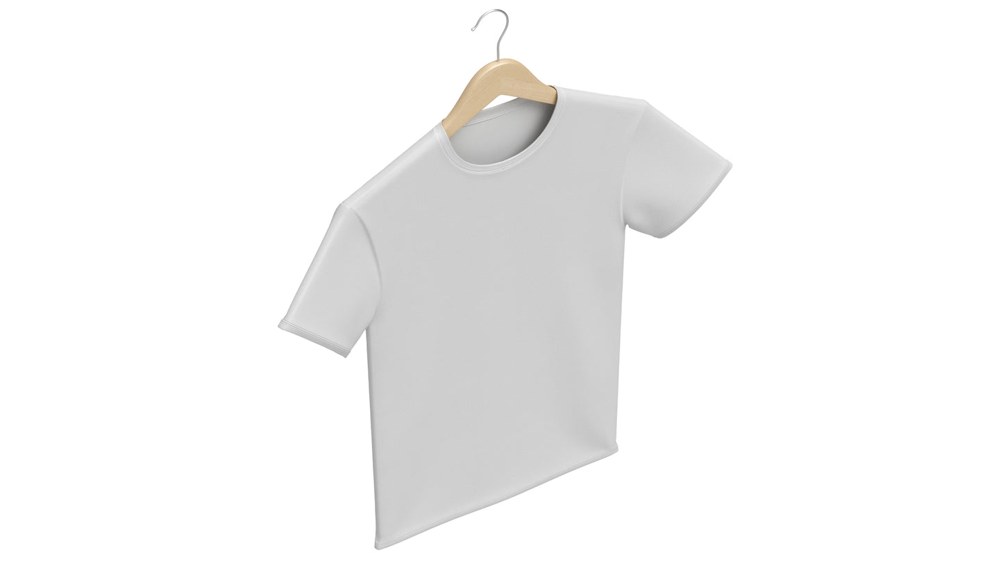 Crew Neck T-Shirt Hanging on Hanger For Men 3D Model