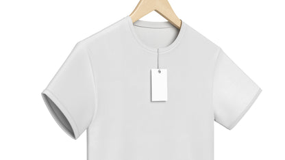 Crew Neck T-Shirt Hanging on Hanger For Men with Tag 3D Model