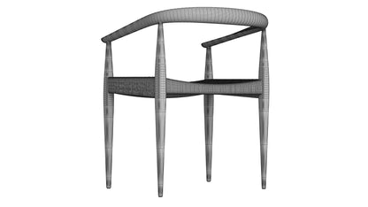 Nanna Ditzel Danish Armchair Model 113 3D Model