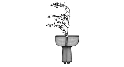 Old Rustic Leaf Vase 3D Model