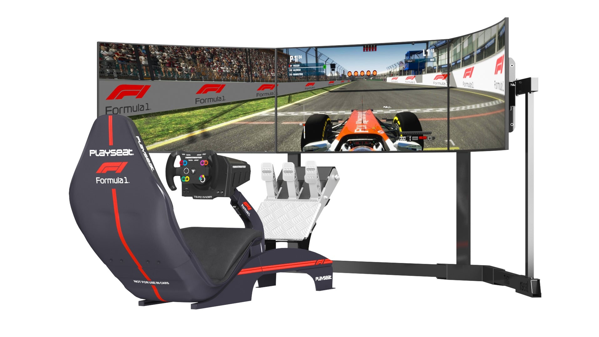 Playseat F1 Racing Simulator Seat with 3 Monitors — FaceQuad