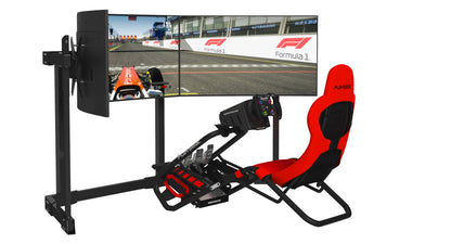 Playseat Trophy Red - Sim Racing Seat with 3 Monitors 3D Model