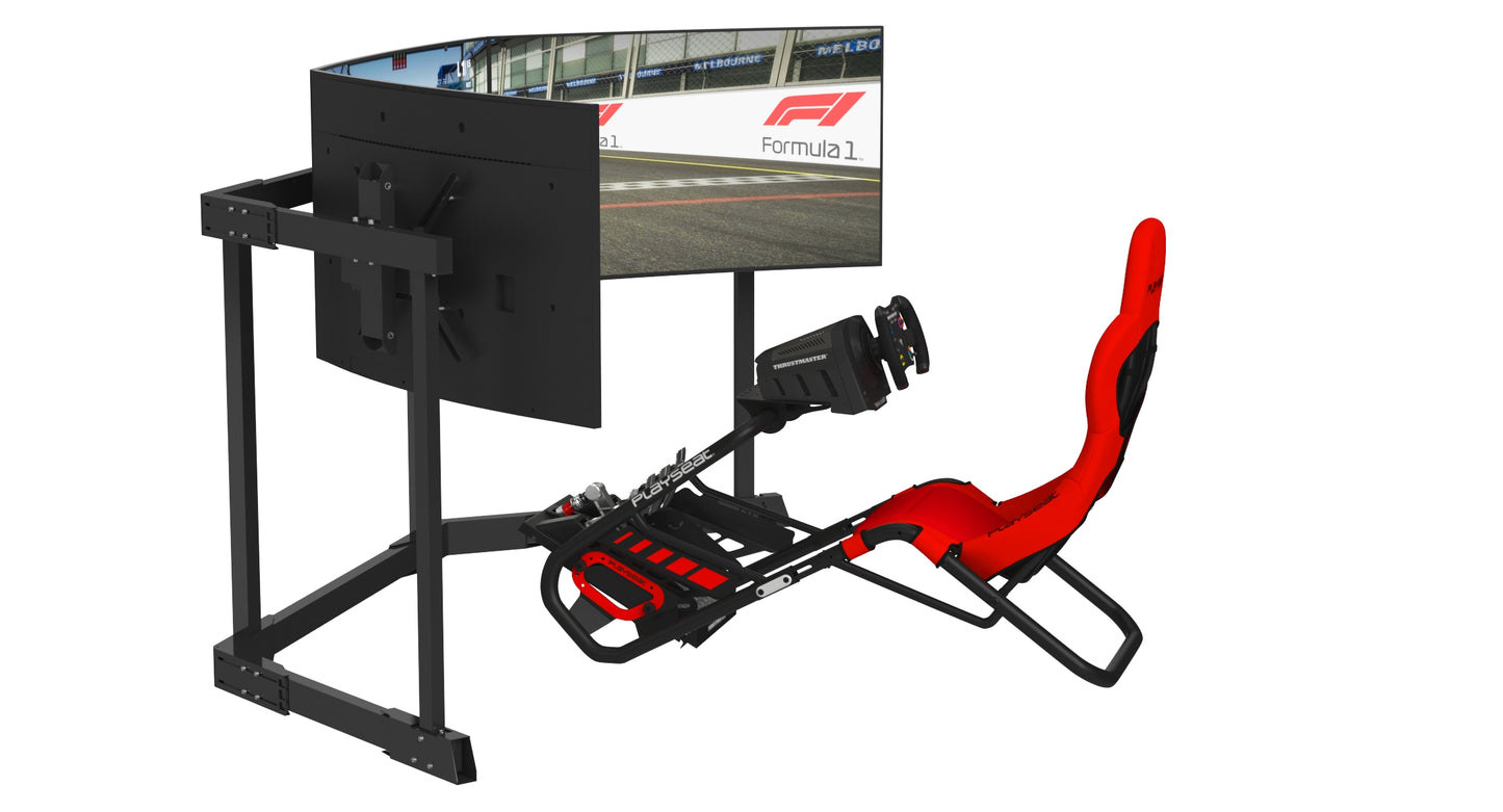 Playseat Trophy Red - Sim Racing Seat with 3 Monitors 3D Model