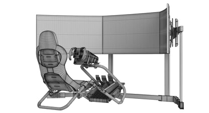 Playseat Trophy - Sim Racing Seat with 3 Monitors 3D Model