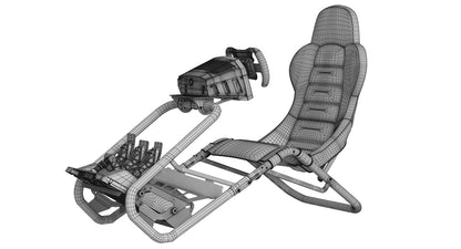 Playseat Trophy - Sim Racing Seat with 3 Monitors 3D Model