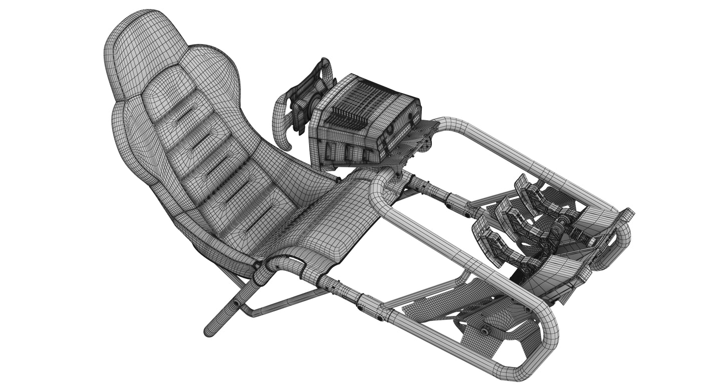 Playseat Trophy - Sim Racing Seat with 3 Monitors 3D Model