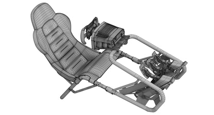 Playseat Trophy - Sim Racing Seat with 3 Monitors 3D Model