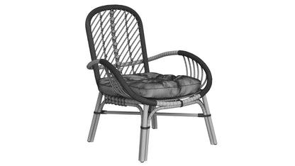 IKEA Rattan Chair Collection 3D Model