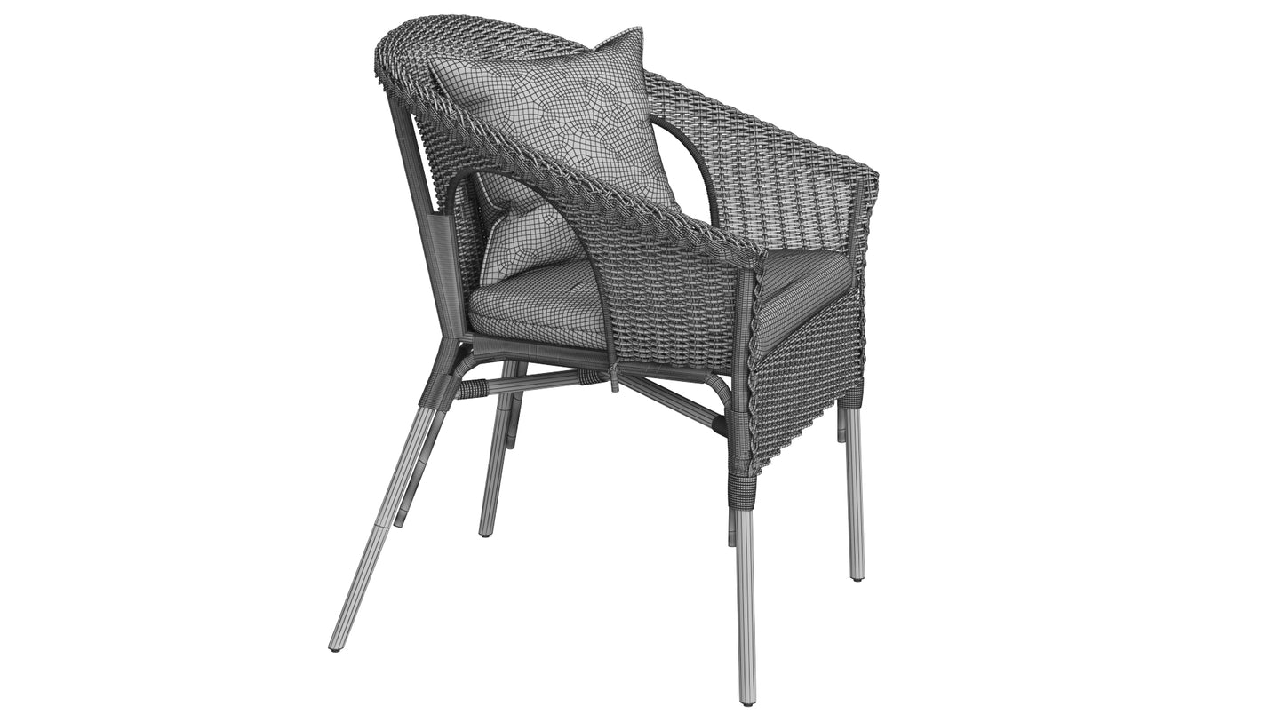 IKEA Rattan Chair Collection 3D Model