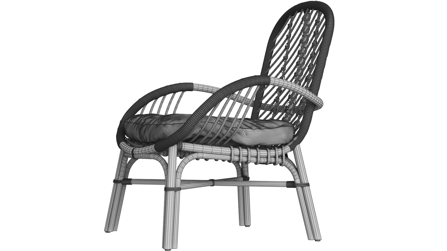 IKEA Rattan Chair Collection 3D Model