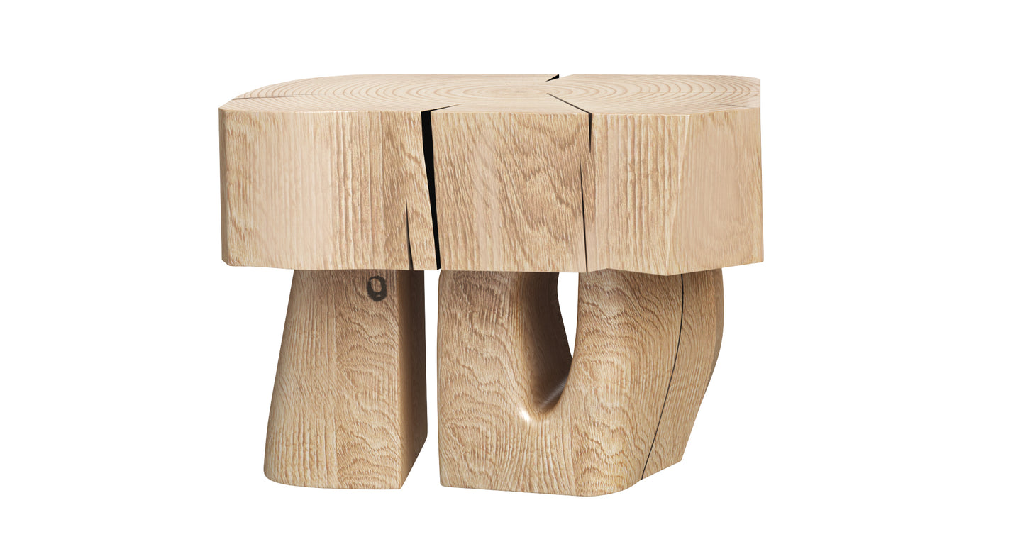 Raw Teak Root Oculta Stool 3D Model