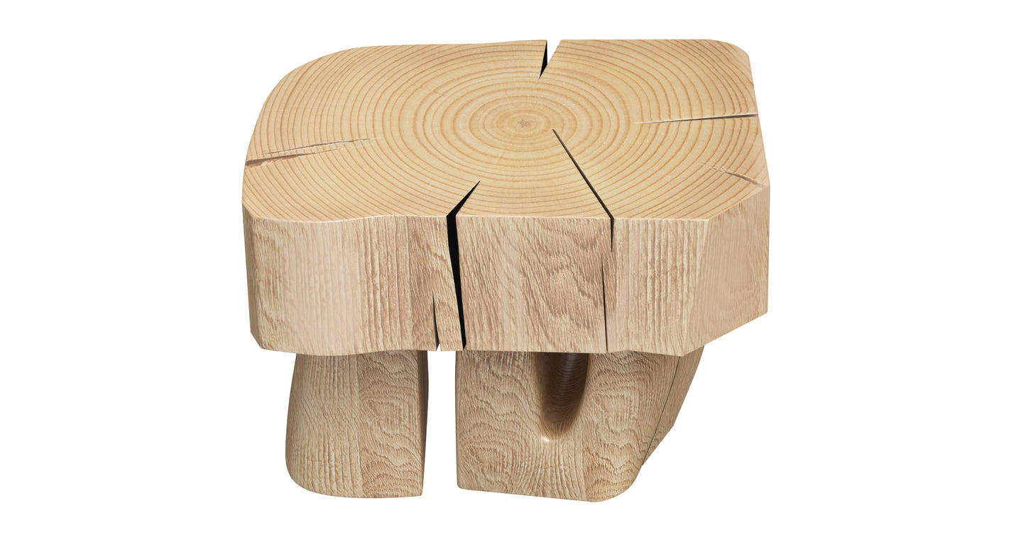 Raw Teak Root Oculta Stool 3D Model