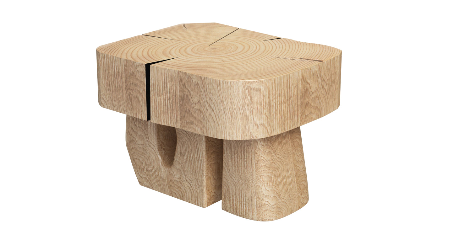 Raw Teak Root Oculta Stool 3D Model