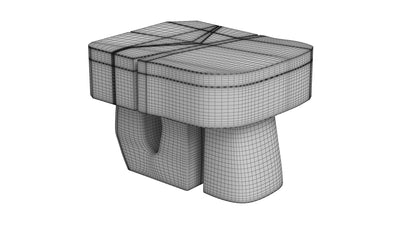 Raw Teak Root Oculta Stool 3D Model