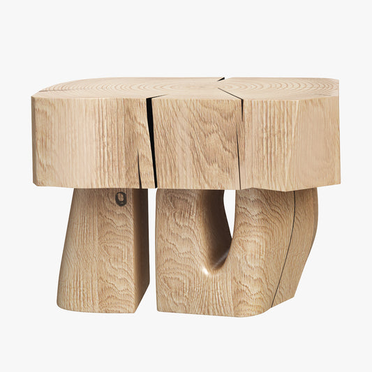 Raw Teak Root Oculta Stool 3D Model