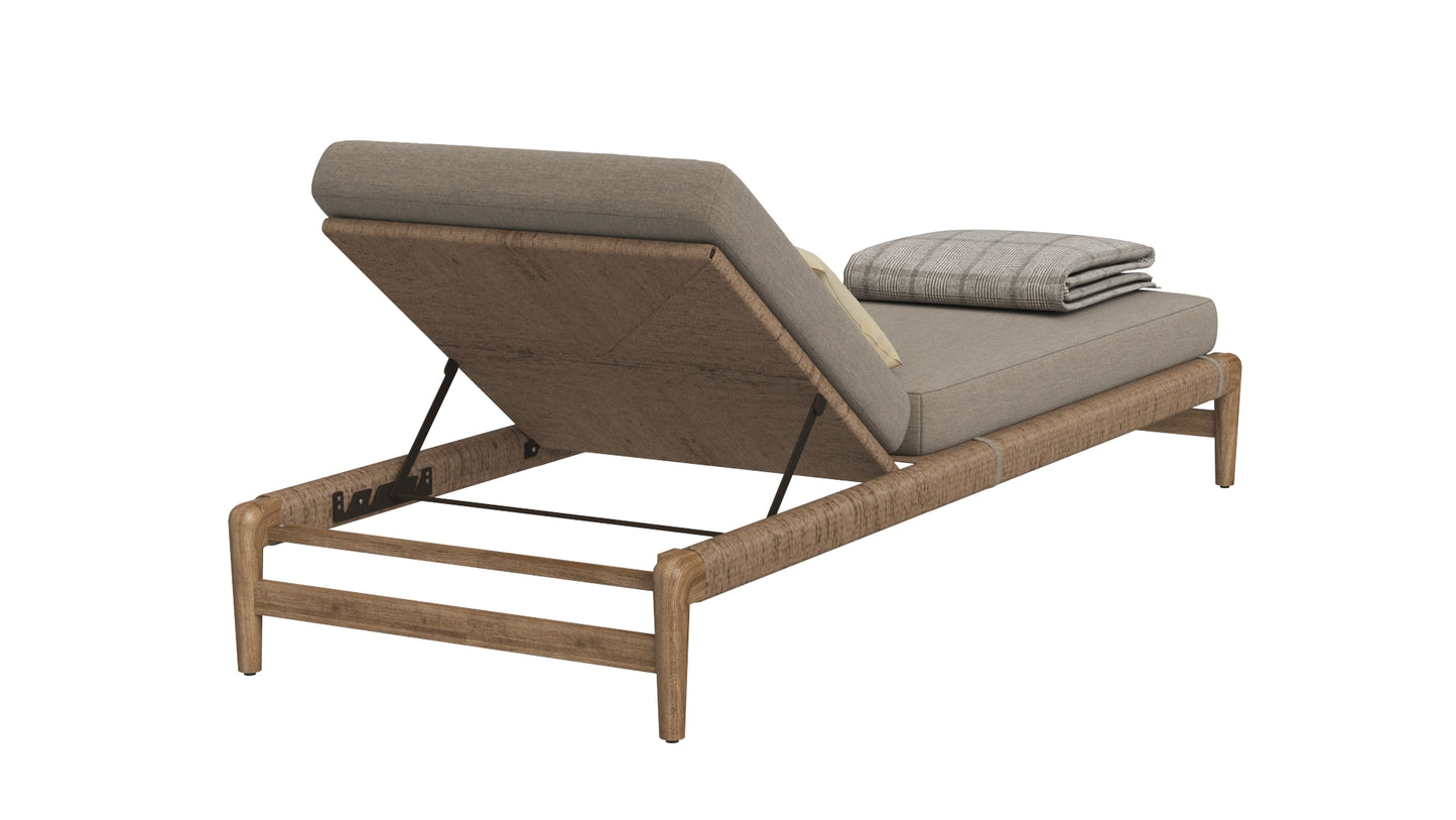 RH Evia Teak Chaise 3D Model