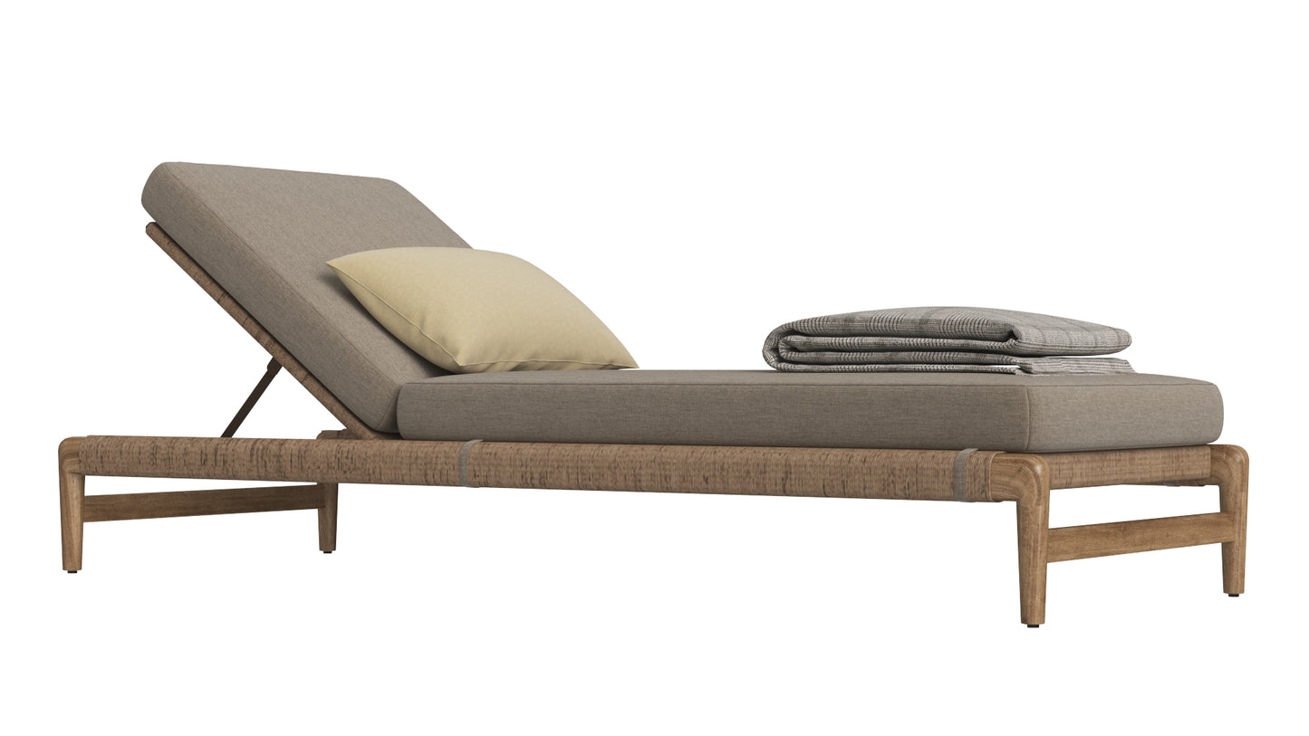 RH Evia Teak Chaise 3D Model