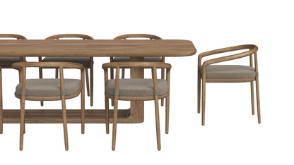 RH Evia Teak Dining Collection 3D Model