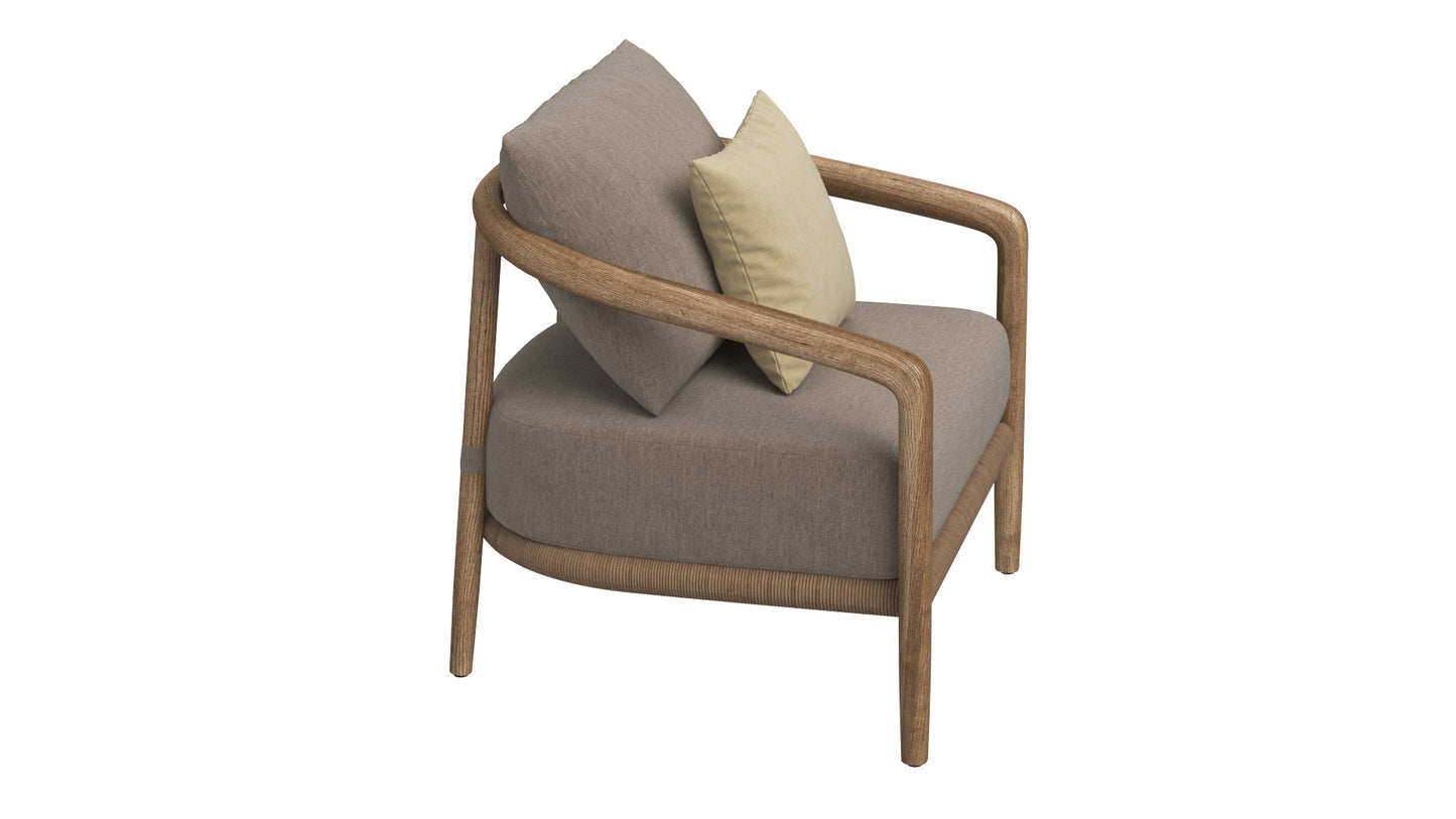 RH Evia Teak Lounge Chair 3D Model