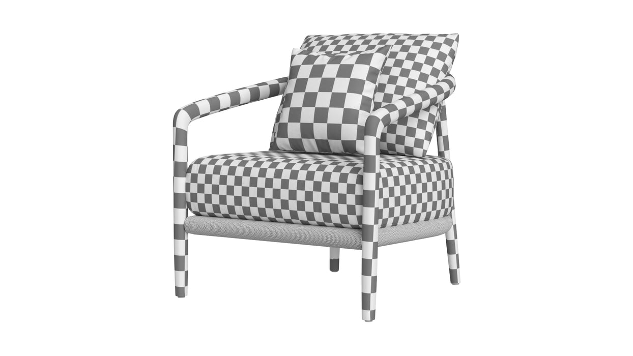 RH Evia Teak Lounge Chair 3D Model