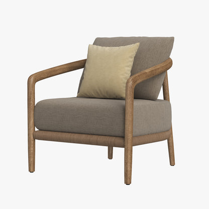 RH Evia Teak Lounge Chair 3D Model