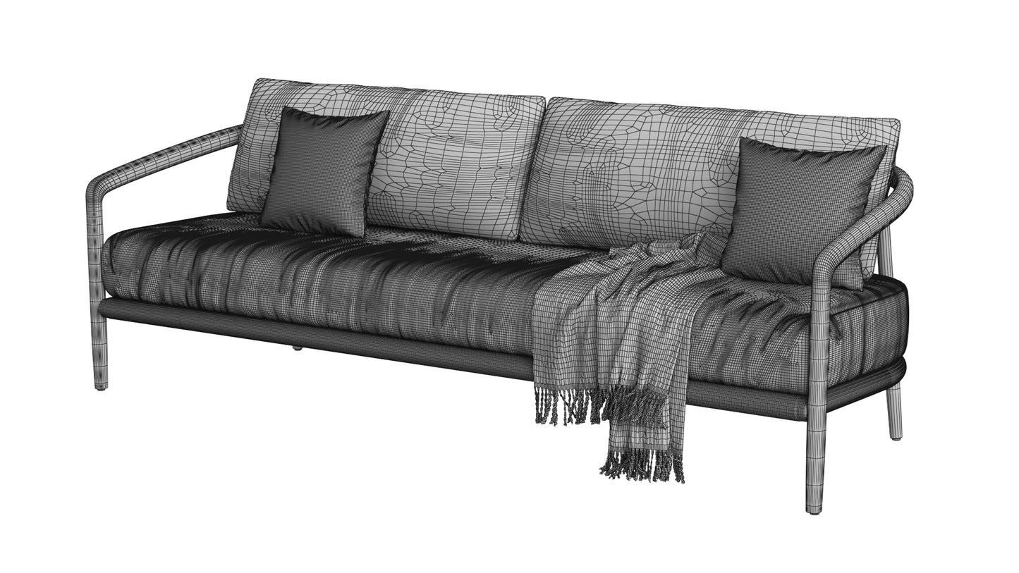 RH Evia Teak Sofa Collection 3D Model