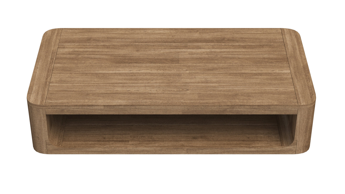 RH Oslo Open Teak Rectangular Coffee Table 3D Model