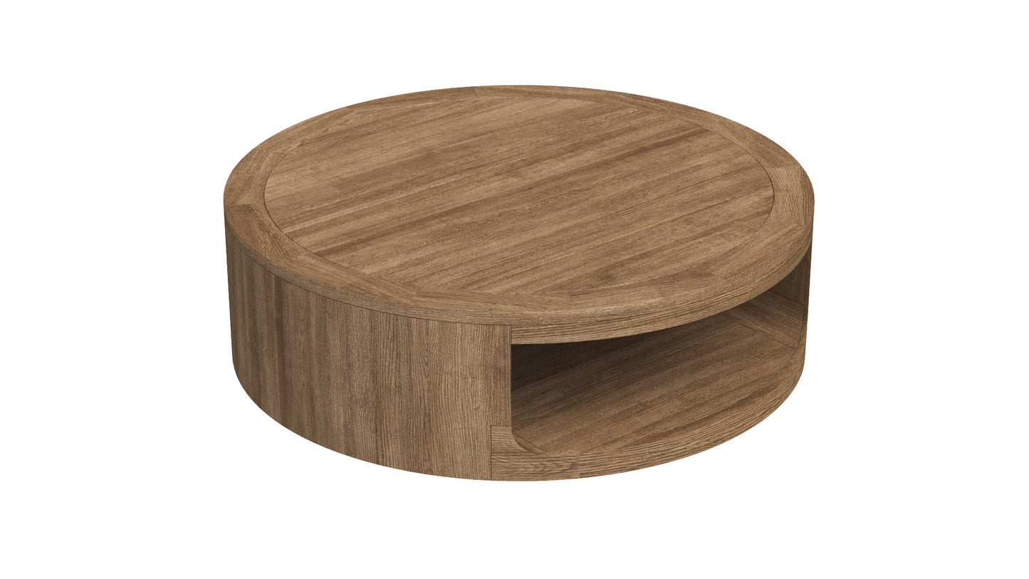 RH Oslo Open Teak Round Coffee Table 3D Model