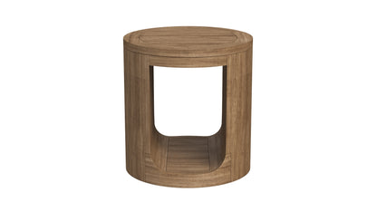 RH Oslo Open Teak Round Side Table 3D Model