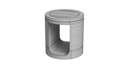 RH Oslo Open Teak Round Side Table 3D Model