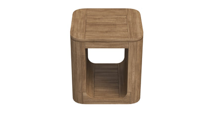 RH Oslo Open Teak Square Side Table 3D Model