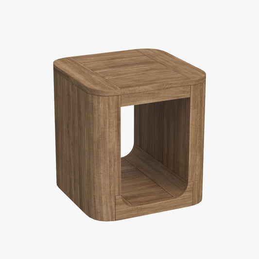 RH Oslo Open Teak Square Side Table 3D Model