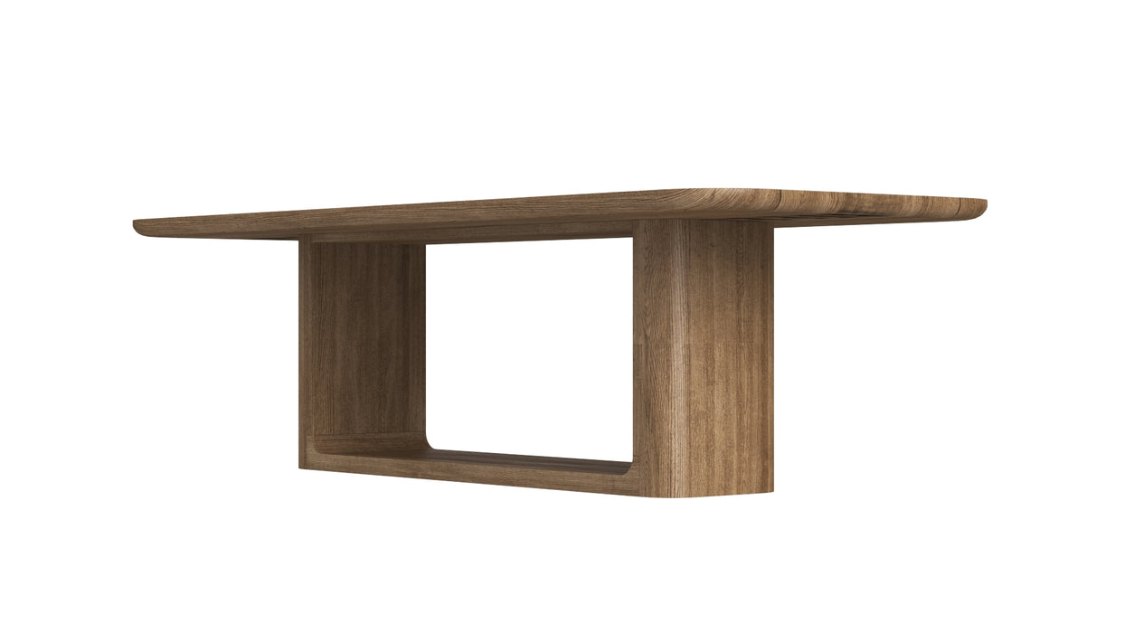 RH Oslo Open Teak Table Set 3D Model