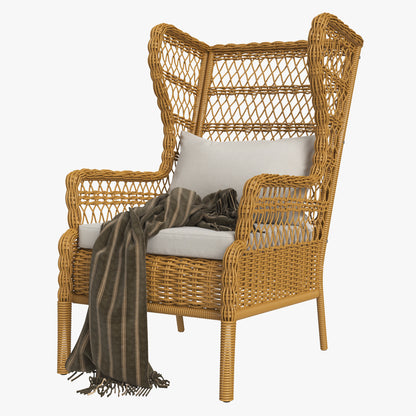 Rattan Furniture Outdoor Wicker Wingback Chair Ikea Wicker