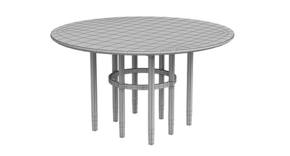 Round Dining Table 3D Model