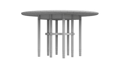 Round Dining Table 3D Model