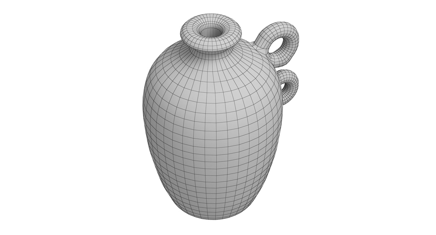 Handmade Ceramic Bottle 3D Model